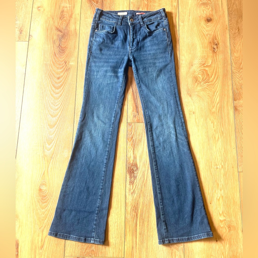 Pilcro Mid-Rise Indigo Bootcut Jeans